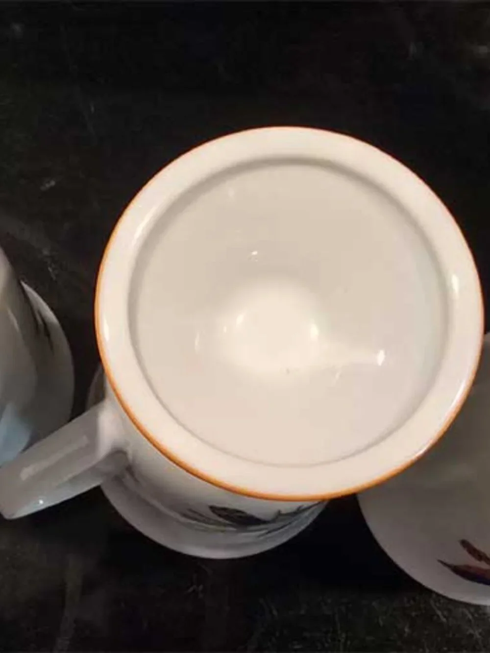 Vintage Fred Roberts Song Bird Footed Pedestal Tea/Coffee Mugs Set of 3 Japan